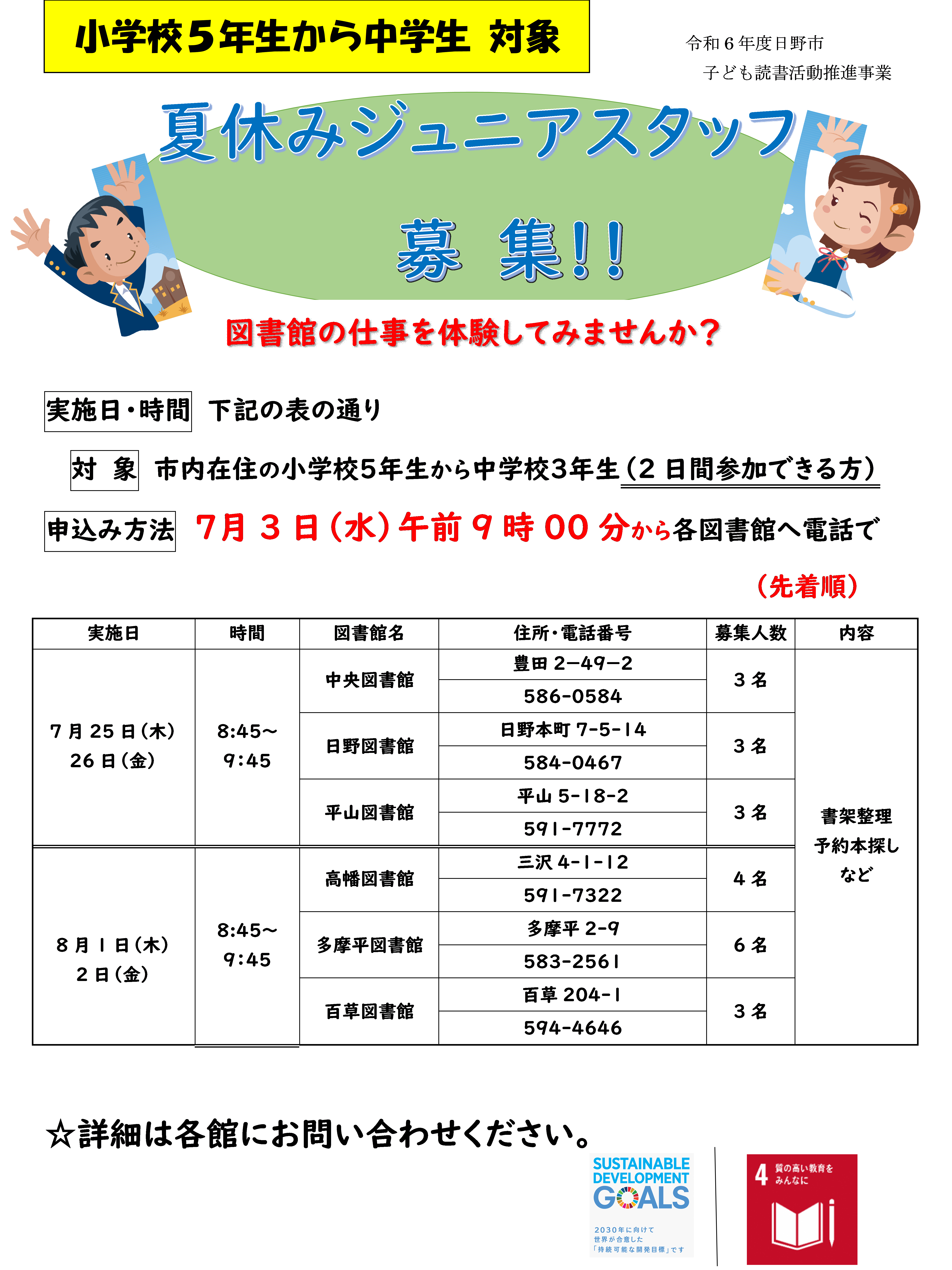 募集チラシの写真