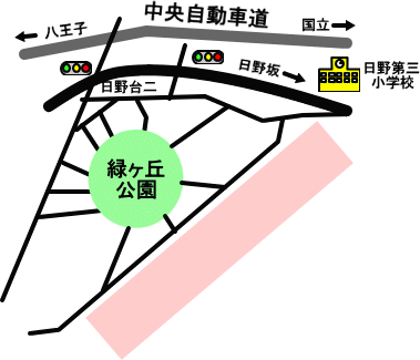 緑ヶ丘公園地図のイラスト