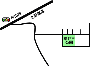 貉谷戸公園地図のイラスト