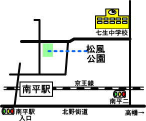 松風公園地図のイラスト