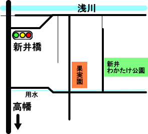 新井わかたけ公園地図のイラスト