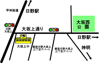 大坂西公園地図のイラスト
