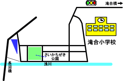 さいかちぜき公園地図のイラスト